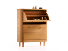 Schuhschrank Tonda, 2 Klappen, Buche