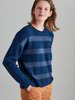 Pullover-Blockstreifen, indigo