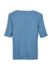 T-Shirt Rippe, rauchblau