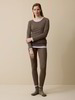 Langarmshirt aus Bio Wolle, walnuss melange