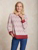 Pullover-Feinstrick, rot