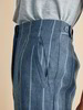 Hose, leinen streifen stahlblau