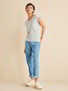 T-Shirt, ringel graublau/weiss