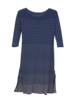 Kleid geringelt Blau/Sand Rückansicht