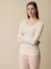 Langarmshirt aus Bio Wolle, natur