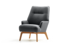 Fauteuil Coppa, Buche, mit Bezug Wollstoff Kaland Schiefer