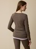Langarmshirt aus Bio Wolle, walnuss melange