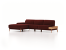 Lounge-Sofa Alani, B 300 x T 179 cm, Liegeteil links, Sitzhöhe in cm 44, mit Bezug Wollstoff Kaland Ziegel (72), Eiche