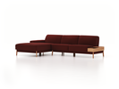 Lounge-Sofa Alani, B 300 x T 179 cm, Liegeteil links, Sitzhöhe in cm 44, mit Bezug Wollstoff Kaland Ziegel (72), Eiche