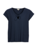 Shirt-Kurzarm mit Knoten, 39 dunkelblau