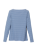 Shirt-Langarm-Ringel, ringel weiss/rauchblau, Rückansicht
