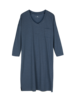Nachthemd aus Bio-Baumwolle, 84 blau/natur melange ringel
