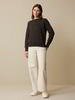 Pullover aus Alpakawolle, mokka