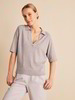 Pullover Halbarm, stein melange