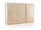 Kleiderschrank Kurido 3-türig, B 360 x T 66,3 x  230 cm, breite Türen, Holz, Zirbe
