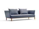 Lorea 3er-Sofa, Eiche, mit Bezug Wollstoff Elverum Ozean