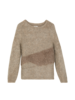  Pullover, stein melange