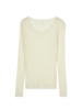 Langarmshirt aus Bio Wolle, natur
