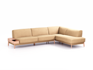 Ecksofa Alani, 320x224,5x82 cm, Sitzhöhe 44 cm, Buche, mit Bezug Wollstoff Elverum Haselnuss