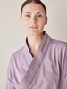 Kimono-Morgenmantel, Baumwolle, fliedergrau
