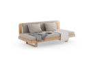 Schlafsofa Antilo inkl. Matratze, inkl. 2 Kissen, Wollstoff Tano Natur, Buche