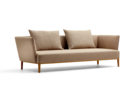 Lorea 3er-Sofa, Eiche, mit Bezug Wollstoff Elverum Haselnuss