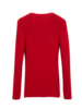 Pullover mit Knopfleiste, tomatenrot, Rückseite