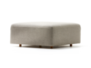 Hocker Sereno, Bodennah, mit Bezug Wollstoff Tano Natur, Buche