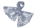 Schal Ornament Graublau