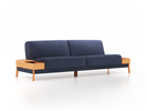 2er-Sofa Alani, B 212 x T 94 cm, Sitzhöhe in cm 44, mit Bezug Wollstoff Elverum Ozean (75), Buche