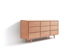 Sideboard Tesoro mit 9 Laden, Buche