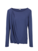 Baumwoll-Jersey Shirt Tintenblau Vorderansicht