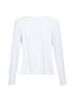 Shirt Wickeloptik, Weiß