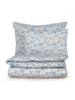 Kissenüberzug LIORA, blau, 100 % Baumwolle, Satin, GOTS