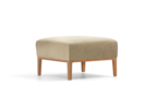 Hocker Lorea, Buche, mit Bezug Wollstoff Stavang Sand