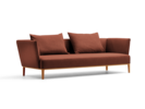 Lorea 3er-Sofa, Buche, mit Bezug Wollstoff Kaland Ziegel