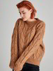 Zopfpullover, 62 camel