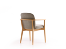 Stuhl Kilian, mit Armlehne, Wollstoff Tano Natur, Buche