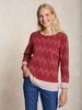 Pullover-Feinstrick, rot