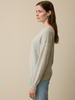 Pullover aus Alpakawolle, grau melange