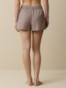 Kurze Schlafhose, rose/mokka streif