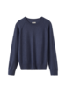 Pullover Langarm, blau melange