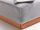 Housse für Ausziehbett Ricon, Wollstoff Kaland Kiesel