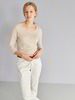 Shirt-3/4 Arm-Ringel, feiner ringel sand