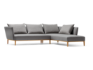 Lorea Ecksofa, Buche, mit Bezug Wollstoff Elverum Mocca