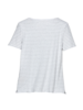 Shirt-Kurzarm-Ringel, ringel weiss/graumelange