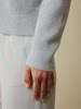 Strickjacke aus Alpakawolle, lichtblau
