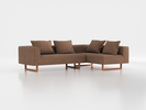 Ecksofa Sereno mit Liegeteil, inkl. 4 Kissen (70x55 cm), Liegeteil rechts, B 276 x T 180 cm, Kufenfuß, mit Bezug Wollstoff Stavang Haselnuss (65), Buche