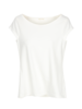 Shirt mit Carmenausschnitt Weiß Vorderansicht