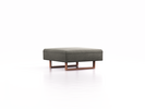 Hocker Sereno, B96xT96cm, Sitzhöhe 43 cm, Kufenfuß Buche, Wollstoff Elverum Mocca